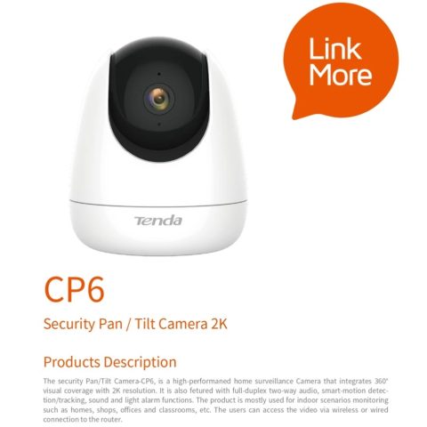 TENDA CP6 3MP 2K SECURITY PAN / TILT CAMERA - Zapcart Technology Qatar