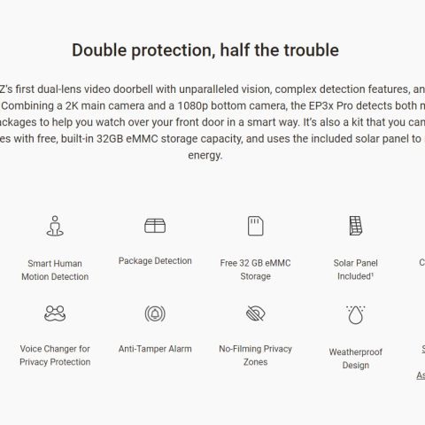 EZVIZ EP3x Pro 2K Battery-Powered Video Doorbell - Zapcart Technology Qatar