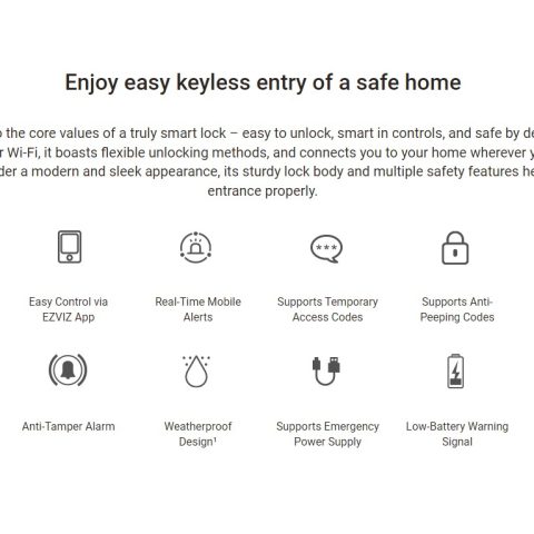 EZVIZ DL05 Smart Fingerprint Lock - Zapcart Technology Qatar