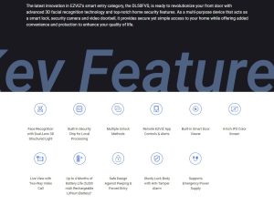 EZVIZ DL50FVS Face Recognition Smart Lock - Zapcart Technology Qatar