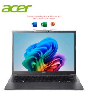 Acer Aspire 14 AI A14-52M-51NE 14" WUXGA Laptop Steel Grey ( CU5-226V, 16GB, 512GB SSD, Intel, W11, HS+M365 ) - Zapcart Technology Qatar