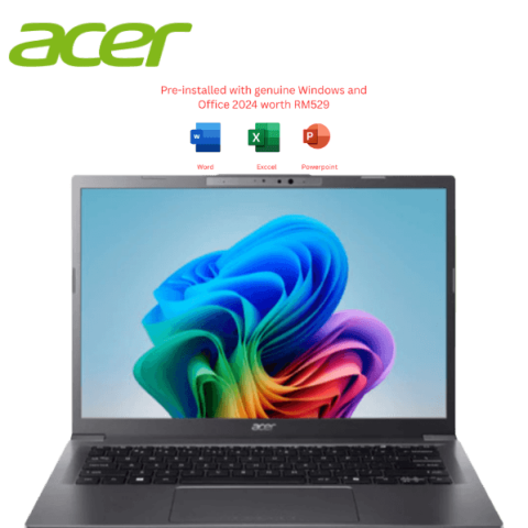 Acer Aspire 14 AI A14-52M-51NE 14" WUXGA Laptop Steel Grey ( CU5-226V, 16GB, 512GB SSD, Intel, W11, HS+M365 ) - Zapcart Technology Qatar