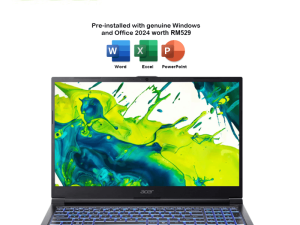 Acer Aspire 7 A715-59G-50YE 15.6'' FHD 144Hz Gaming Laptop Black (i5-13420H, 16GB, 512GB SSD, RTX3050 6GB, W11, HS+M365) - Zapcart Technology Qatar