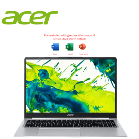 Acer Aspire Lite 15 AL15-46P-R8LD 15.6" FHD Light Silver (Ryzen 3 5400U, 8GB DDR4, 512GB SSD, H&S, W11) - Zapcart Technology Qatar