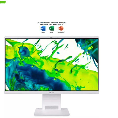 Acer Aspire [S24B-GMTL-7155W11S/S27B-GMTL-7155W11S] IPS FHD TOUCH ALL-IN-ONE DESKTOP PC (CU7-155U, 16GB D5, 1TB SSD, H&S, W11H) - Zapcart Technology Qatar