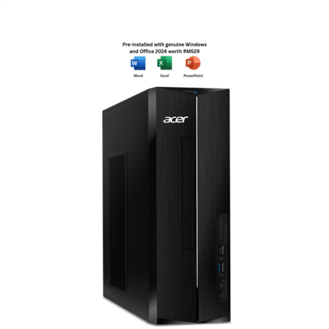 Acer Aspire XC-1725-35400W11 Desktop PC (Ryzen 3 5400U, 8GB, 512GB SSD, AMD Radeon Graphics, H&S, W11) - Zapcart Technology Qatar