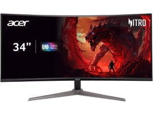Acer Nitro ED340CURX0 3440x1440 (UWQHD) 34" VA Curved 200Hz UltraWide Gaming Monitor - Zapcart Technology Qatar