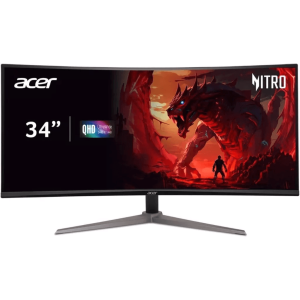 Acer Nitro ED340CURX0 3440x1440 (UWQHD) 34" VA Curved 200Hz UltraWide Gaming Monitor - Zapcart Technology Qatar