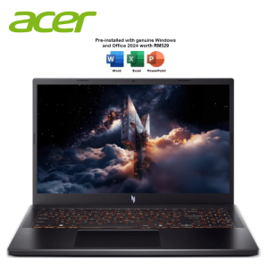 Acer Nitro V 15 ANV15-41-R0DZ 15.6" FHD 165Hz Gaming Laptop (R5 6600H, 8GB, 512GB SSD, RTX 3050 6GB, W11, HS+M365) - Zapcart Technology Qatar