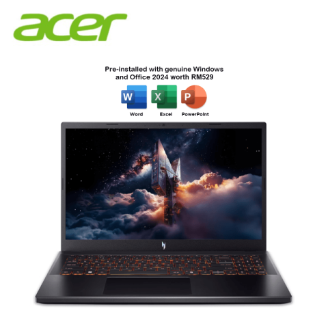 Acer Nitro V 15 ANV15-52-529N 15.6" FHD 180Hz Gaming Laptop (i5-13420H, 16GB, 512GB SSD, RTX5050 8GB, W11, HS+M365) - Zapcart Technology Qatar