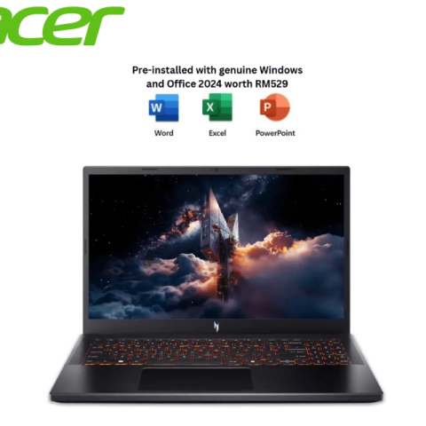 Acer Nitro V 15 ANV15-52-78XQ 15.6" FHD IPS 180Hz Gaming Laptop (i7-13620H, 16GB D5, 512GB SSD, NV RTX5050 8GB, H&S, W11) - Zapcart Technology Qatar