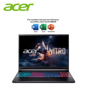 Acer Nitro V16s AI ANV16S-41-R9W8 16" WUXGA 180Hz Laptop (NVIDIA® GeForce RTX™ 5060, R7-260, 16GB, 1TB SSD, W11, HS) - Zapcart Technology Qatar