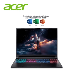 Acer Nitro V16S ANV16S-71-58B0 16" WQXGA 180Hz Gaming Laptop Black (Intel Core 5-210H, 16GB, 512GB SSD, RTX5060, W11, H&S 2024+M365) - Zapcart Technology Qatar
