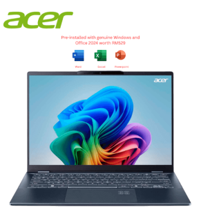 Acer Swift 14 AI SF14-51-716M 14" WUXGA OLED Laptop ( CU7-258V, 32GB, 512GB SSD, Intel Arc, W11, HS+M365 ) - Zapcart Technology Qatar