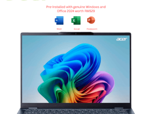 Acer Swift 14 AI SF14-51-716M 14" WUXGA OLED Laptop ( CU7-258V, 32GB, 512GB SSD, Intel Arc, W11, HS+M365 ) - Zapcart Technology Qatar