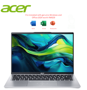 Acer Swift Go 14 SFG14-74T-54J6 14" WUXGA Touch Pure Silver Laptop (CU5-225H, 16GB, 512GB SSD, Intel Arc, W11, HS+M365) - Zapcart Technology Qatar