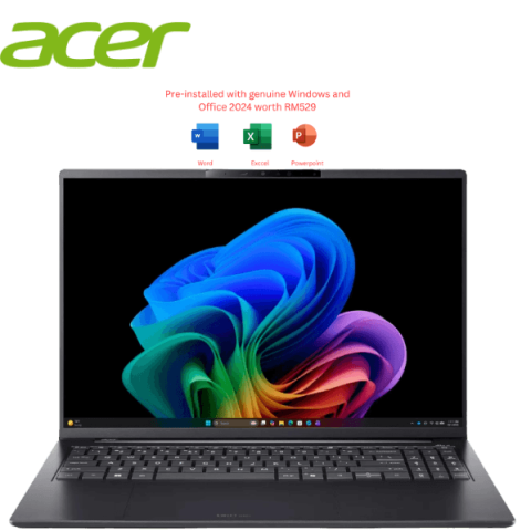 Acer Swift Go 16 Ai SFG16-I71-75TW 16" WQXGA+ OLED Titanium Grey (CUX7-358H, 32GB D5, 1TB PCIe, Intel Arc, H&S, W11) - Zapcart Technology Qatar