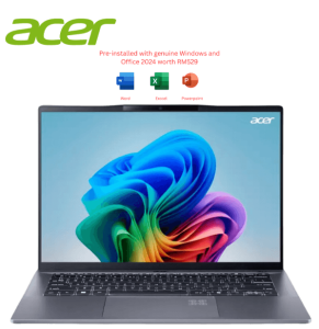 Acer Swift Light Weight Laptop - Swift Go 14 | SFG14-01-X49U (Steel Gray), Qualcomm® Snapdragon™ X Plus X1P-42-100 processor (Copilot+ PC) - Zapcart Technology Qatar
