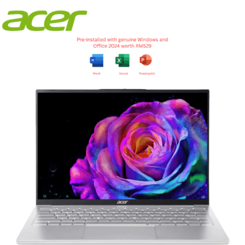 Acer Swift Lite 14 [SFL14-54M-51GA/SFL14-54M-56QN] 14" WUXGA OLED (CU5-115U, 16GB D5, 512GB SSD, Intel Arc, H&S, W11) - Zapcart Technology Qatar