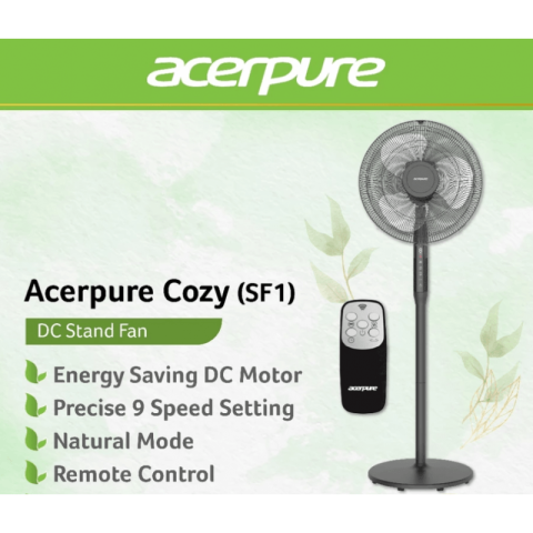 Acerpure Cozy SF1 AF374-20K DC Stand Fan (Black) - Zapcart Technology Qatar