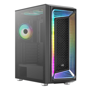 Aerocool Interstellar (Mid Tower Case) (Top ARGB Fan 82, Rear ARGB Fan 81, Front Black Fan *2) - Zapcart Technology Qatar
