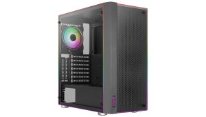 Aerocool Skribble (Mid Tower Case) (Front 120mm Black Fan*2 Rear 120mm ARGB Fan*1 ) - Zapcart Technology Qatar