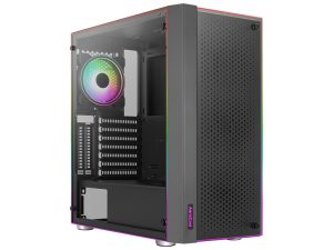 Aerocool Skribble (Mid Tower Case) (Front 120mm Black Fan*2 Rear 120mm ARGB Fan*1 ) - Zapcart Technology Qatar
