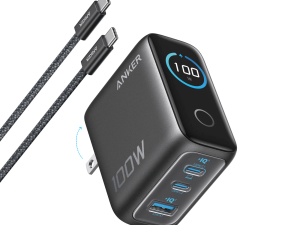 Anker Charger (100W, 3 Ports, Smart Display) - Zapcart Technology Qatar