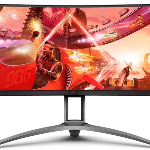 AOC Agon AG493UCX2 Super Wide Curved Gaming Monitor (Dual QHD 5120x1440, 165Hz 1ms, FreeSync Premium, DisplayHDR 400, USB-C Docking & KVM, Height-Adjustable, Black) - Zapcart Technology Qatar