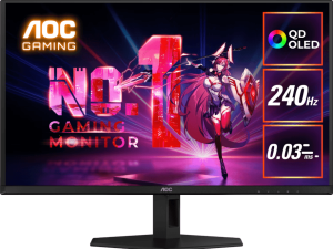 AOC Q27G40ZDF 27" 2560 × 1440 (2K) 240Hz 0.03ms QD-OLED Gaming Monitor - Zapcart Technology Qatar