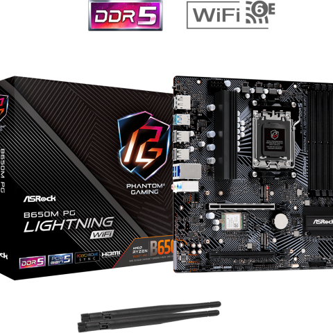 Asrock B650M PG Lightning Wifi (Supports AMD Socket AM5 Ryzen™ 9000, 8000 and 7000 Series Processors) - Zapcart Technology Qatar