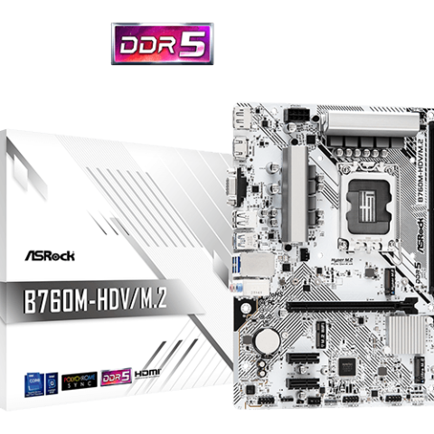 Asrock B760M-HDV/M.2 Motherboard (Supports 14th, 13th & 12th Gen Intel® Core™ Processors (LGA1700)) - Zapcart Technology Qatar