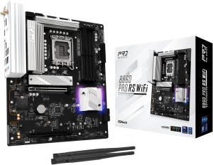 ASRock B860 Pro RS WiFi 6E Intel Core Ultra DDR5 8666 MHz 256GB M.2 LGA1851 ATX Motherboard BIOS Flashback SATA3 6.0 Gb/s PCIe 5.0 - Zapcart Technology Qatar