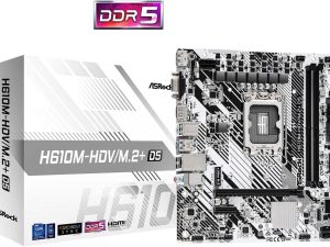 ASRock H610M-HDV/M.2+ D5 LGA 1700 Micro ATX DDR5 Intel H610 SATA 6Gb/s Micro - Zapcart Technology Qatar