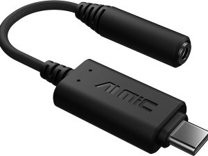 ASUS Ai Noise-Canceling Mic Adapter | Built-in Artificial Intelligence Isolates Background Noise, Enhance Voice Clarity | Improve Quality of Conference Calls, Music | Supports USB-C & USB 2.0-3.5 mm - Zapcart Technology Qatar