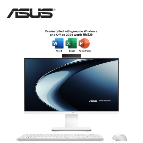 Asus AIO [V440VA-KWPC015WS/V440VA-KWPC016WS] 23.8" FHD All-In-One Desktop PC White - Zapcart Technology Qatar