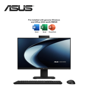 Asus AIO VM640KA-BPC005WS 23.8" FHD All-In-One Desktop PC Black (AI 5 330, 16GB, 512GB SSD, ATI, W11, HS+M365) - Zapcart Technology Qatar