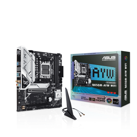 ASUS B650M-AYW WIFI AMD B650 Micro-ATX Motherboard - Zapcart Technology Qatar