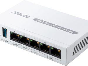 ASUS ExpertWiFi EBG15 Gigabit VPN Wired Router, up to 3 WAN ethernet Ports + 1 USB WAN, IPS Intrusion Prevention, Layer 7 Firewall, Commercial-Grade Network Security, Remote Management with App - Zapcart Technology Qatar