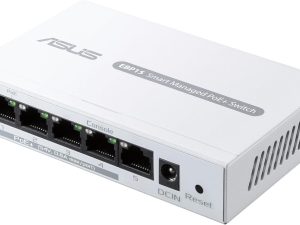 ASUS ExpertWiFi EBP15 5-Port GbE Smart Managed PoE+ Switch, 4 PoE+ Ports, 60W, Supports PoE Priority Setting, Perfect for PoE APs, IP Cameras, VoIP Phones, Centralized Management with ExpertWiFi App - Zapcart Technology Qatar