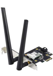 ASUS PCE-AX3000 WiFi 6 (802.11ax) Adapter with 2 External Antennas. Supporting 160MHz for Total Data Rate up to 3000Mbps, Bluetooth 5.0, WPA3 Network Security, OFDMA and MU-MIMO - Zapcart Technology Qatar