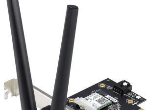 ASUS PCE-AX3000 WiFi 6 (802.11ax) Adapter with 2 External Antennas. Supporting 160MHz for Total Data Rate up to 3000Mbps, Bluetooth 5.0, WPA3 Network Security, OFDMA and MU-MIMO - Zapcart Technology Qatar