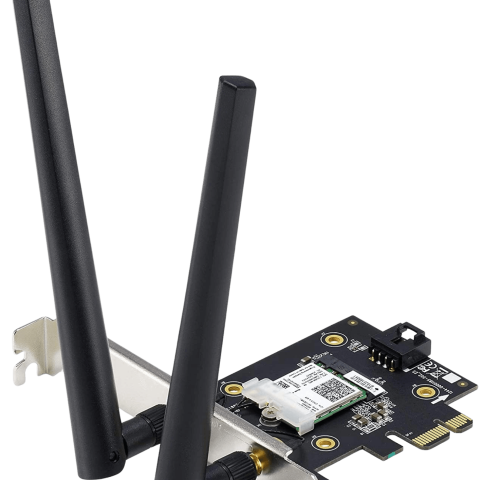ASUS PCE-AX3000 WiFi 6 (802.11ax) Adapter with 2 External Antennas. Supporting 160MHz for Total Data Rate up to 3000Mbps, Bluetooth 5.0, WPA3 Network Security, OFDMA and MU-MIMO - Zapcart Technology Qatar