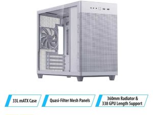 ASUS Prime AP201 Tempered Glass MicroATX Case - Zapcart Technology Qatar