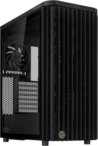 ASUS ProArt PA401 Wood Edition ATX Mid-Tower Case – Tempered Glass, FSC-Certified Wooden Front Panel, Dual 160mm Fans, Power & Reset Button Lock, USB-C 20Gbps, Detachable PSU Bracket - Zapcart Technology Qatar