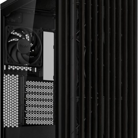 ASUS ProArt PA401 Wood Edition ATX Mid-Tower Case – Tempered Glass, FSC-Certified Wooden Front Panel, Dual 160mm Fans, Power & Reset Button Lock, USB-C 20Gbps, Detachable PSU Bracket - Zapcart Technology Qatar