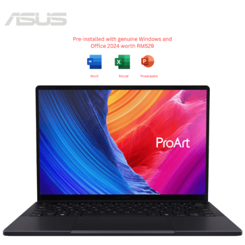 Asus ProArt PX13 HN7306E-ALX066WS 13.3” 3K OLED Touch Nano Black (AI MAX+ 395, 64GB D5, 1TB PCIe, ATI, H&S, W11) - Zapcart Technology Qatar