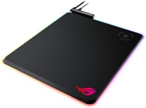 ASUS ROG Balteus Qi Vertical Gaming Mouse Pad with Wireless Qi Charging Zone, Hard Micro-Textured Gaming Surface, USB Pass-Through, Aura Sync RGB Lighting and Non-Slip Base (12.6” X 14.6”) - Zapcart Technology Qatar