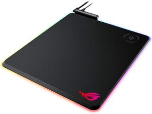 ASUS ROG Balteus Qi Vertical Gaming Mouse Pad with Wireless Qi Charging Zone, Hard Micro-Textured Gaming Surface, USB Pass-Through, Aura Sync RGB Lighting and Non-Slip Base (12.6” X 14.6”) - Zapcart Technology Qatar