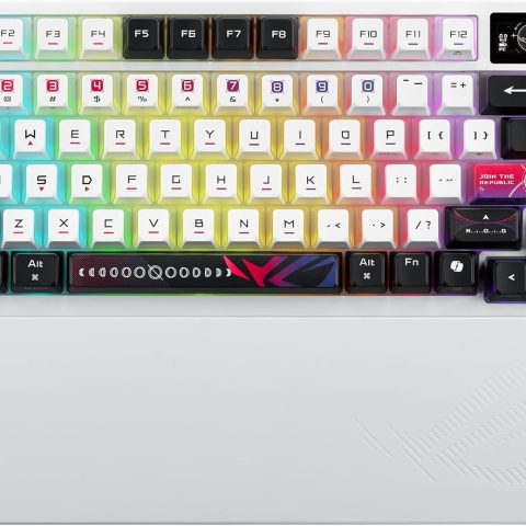 ASUS ROG M704 Azoth X Snow 75% Custom Gaming Keyboard (Hot-swappable ROG NX V2 Mechanical Switches, dye-Sublimated and semi-Translucent keycaps) - Zapcart Technology Qatar